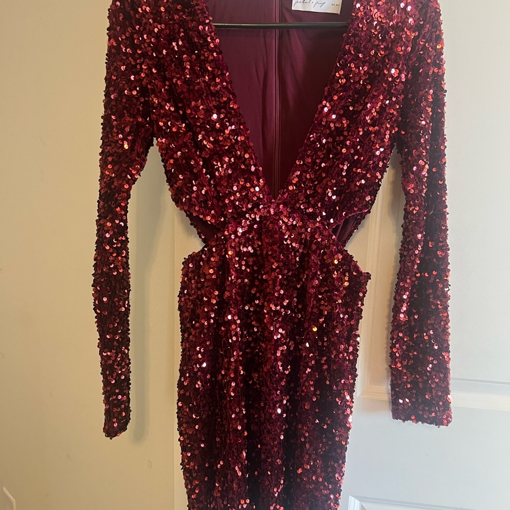 Petal & Pup Sparkling Red Sequin Dress